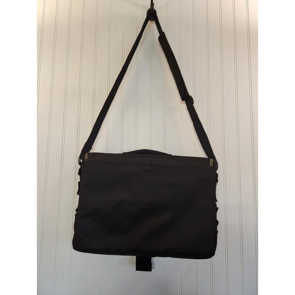 Lenovo Laptop Messenger Bag Black Olive Green Shoulder Strap‎ Briefcase 17x12x3